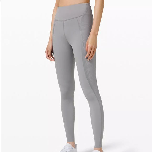 Lululemon Gloss Trim Run Super-High-Rise Tight 28" - Picture 1 of 10